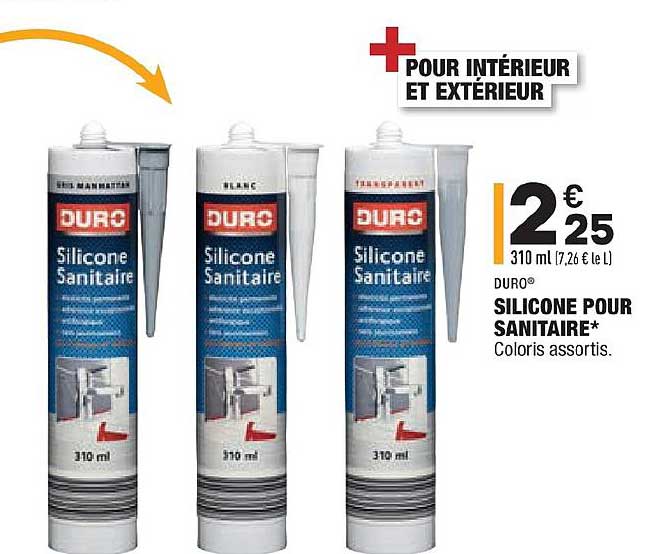 silicone pour sanitaire duro