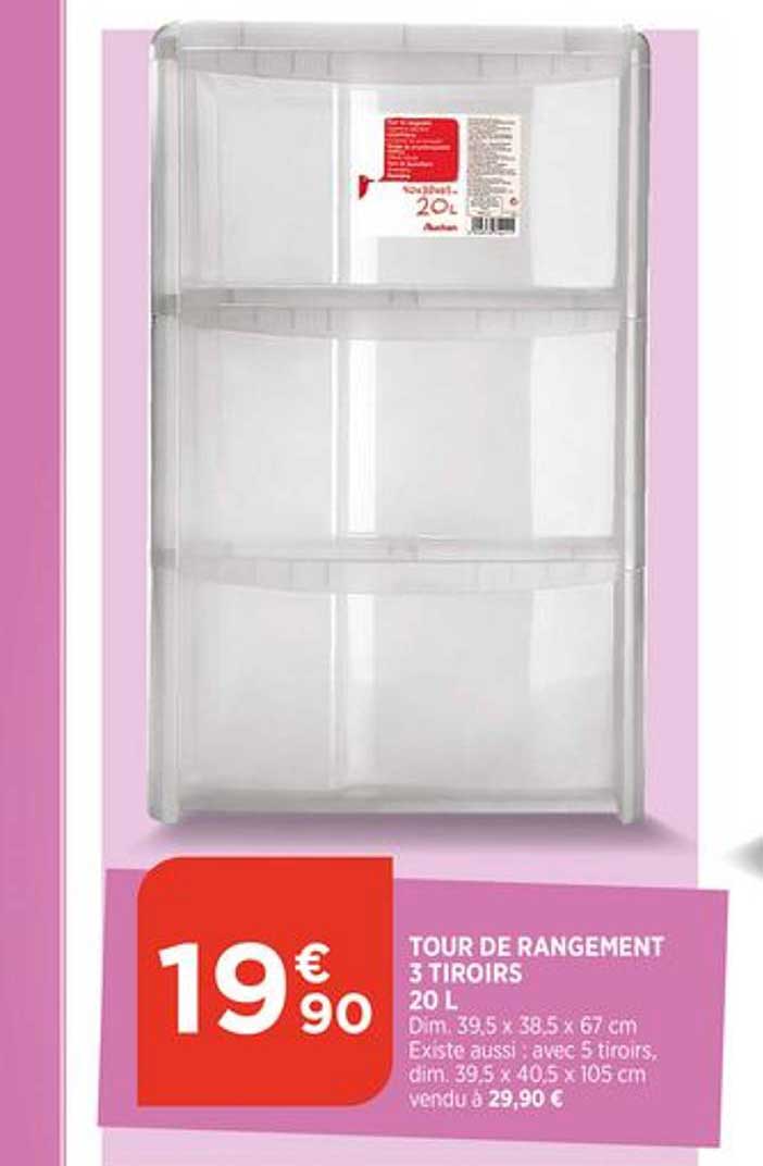 Tour De Rangement 3 Tiroirs