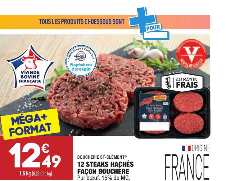 12 steaks hachés façon bouchère