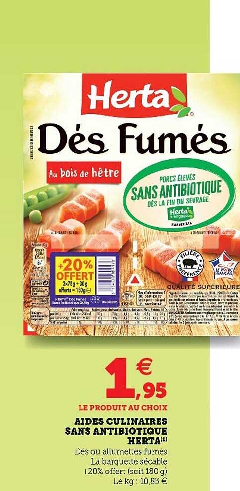 aides culinaires sans antibiotique herta