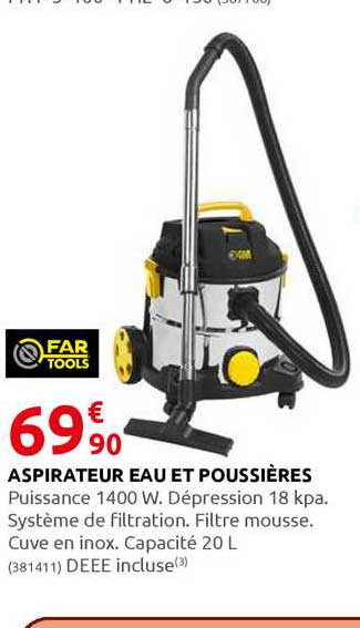 aspirateur eau et poussières far tools
