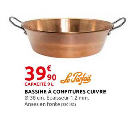 Bassine à Confitures Cuivre Le Parfait