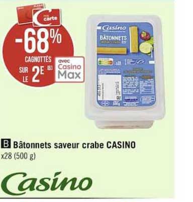 Bâtonnets Saveur Crabe Casino