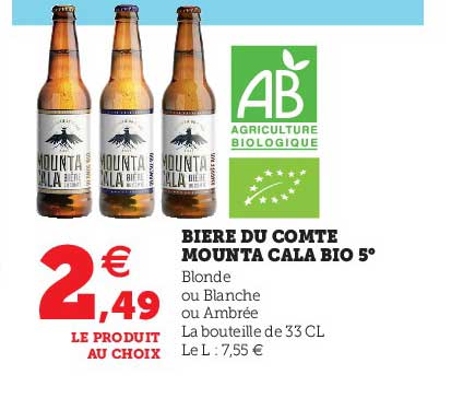 bière du compte mounta cala bio 5°