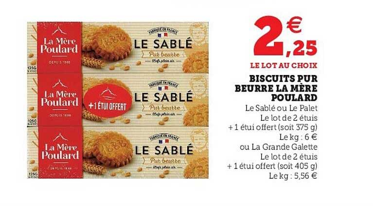 biscuits pur beurre la mère poulard