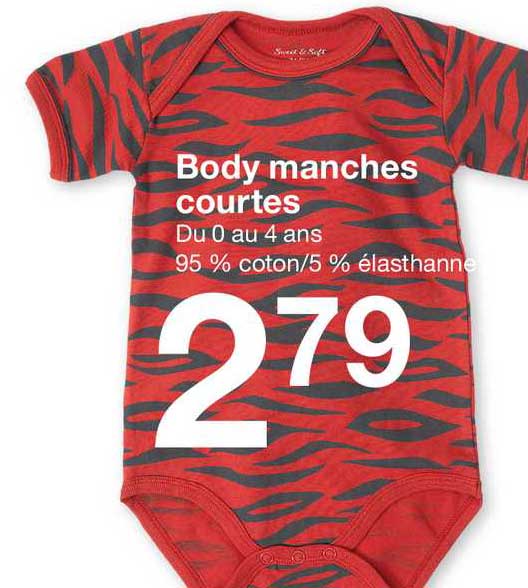 body manches courtes