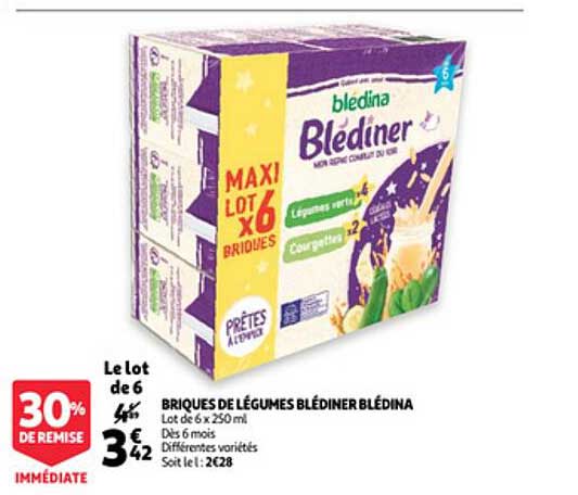 briques de légumes blédiner blédina