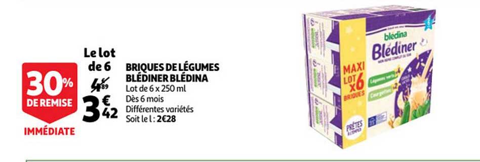briques de légumes blédiner blédina