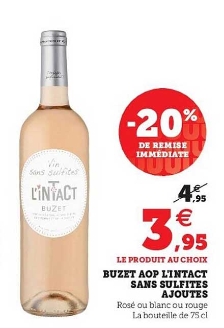 Buzet Aop L'intact Sans Sulfites Ajoutés