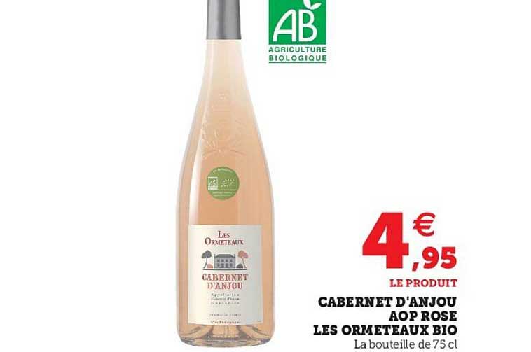 cabernet d'anjou aop rose les ormeteaux bio