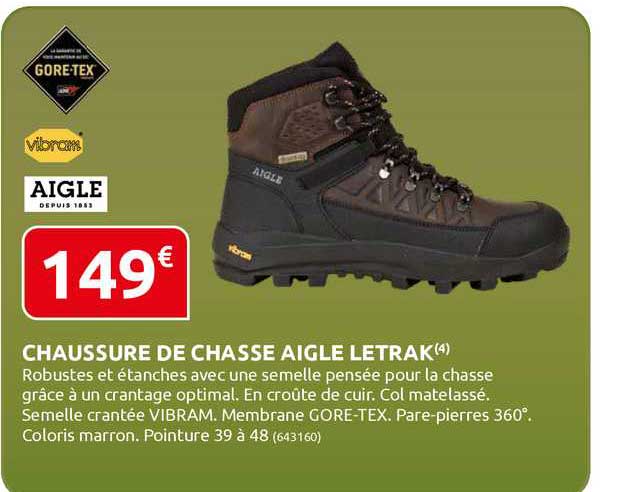 chaussure de chasse aigle letrak