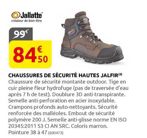 chaussures de sécurité hautes jalfir