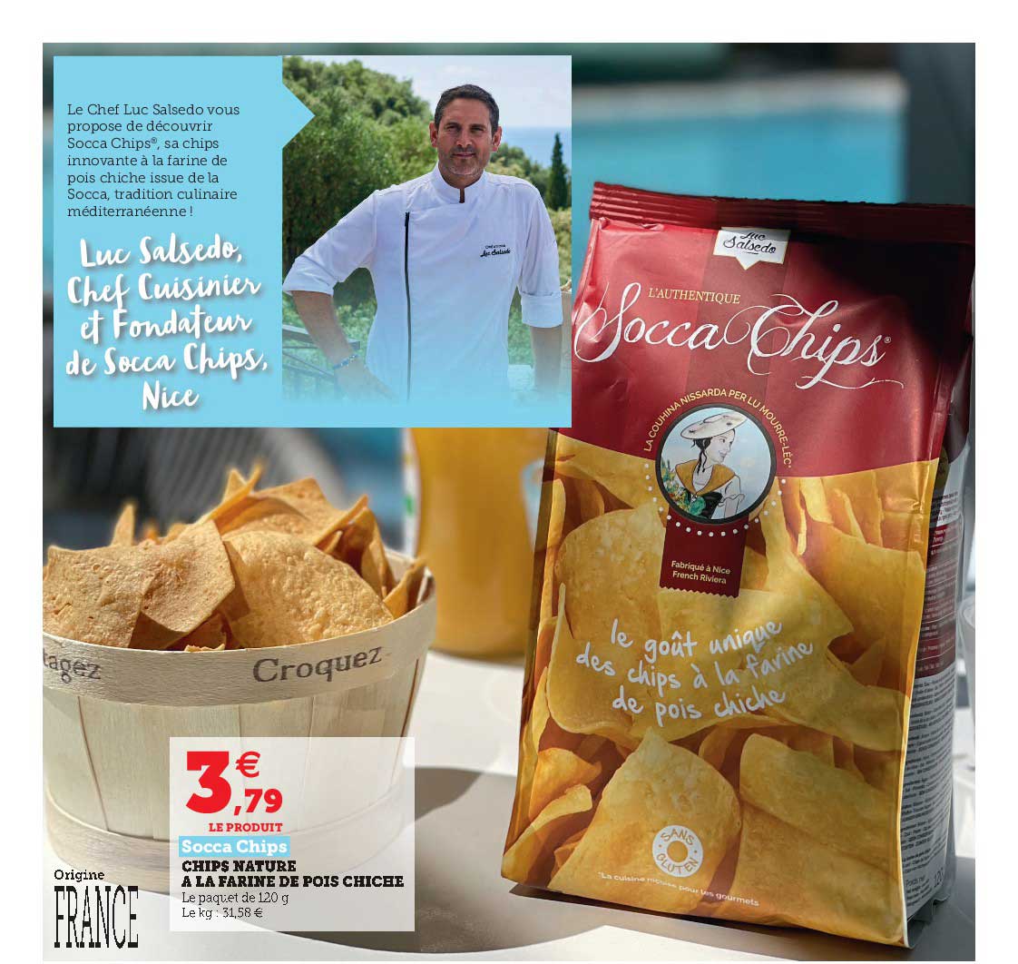 chips nature à la farine de pois chiche socca chips