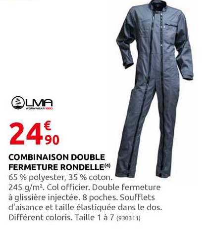 combinaison double fermeture rondelle lma
