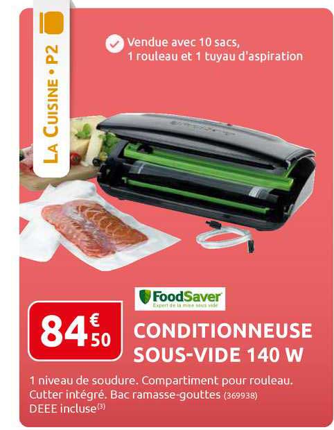 Conditionneuse Sous-vide 140 W Foodsaver
