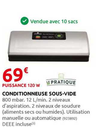 conditionneuse sous-vide le pratique