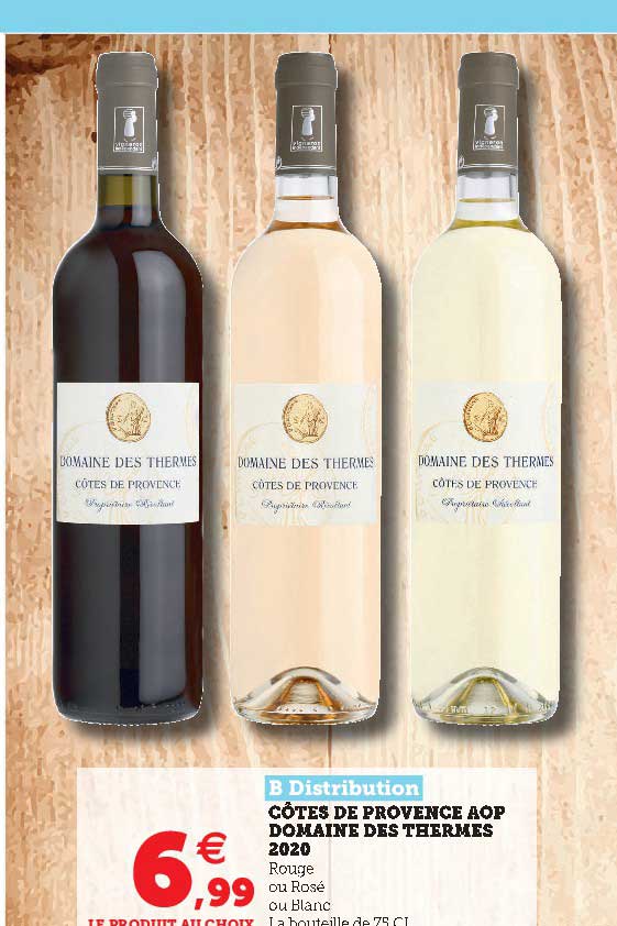 côtes de provence aop domaine des thermes 2020