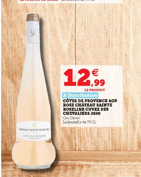 côtes de provence aop rose château sainte roseline cuvée des chevaliers 2020