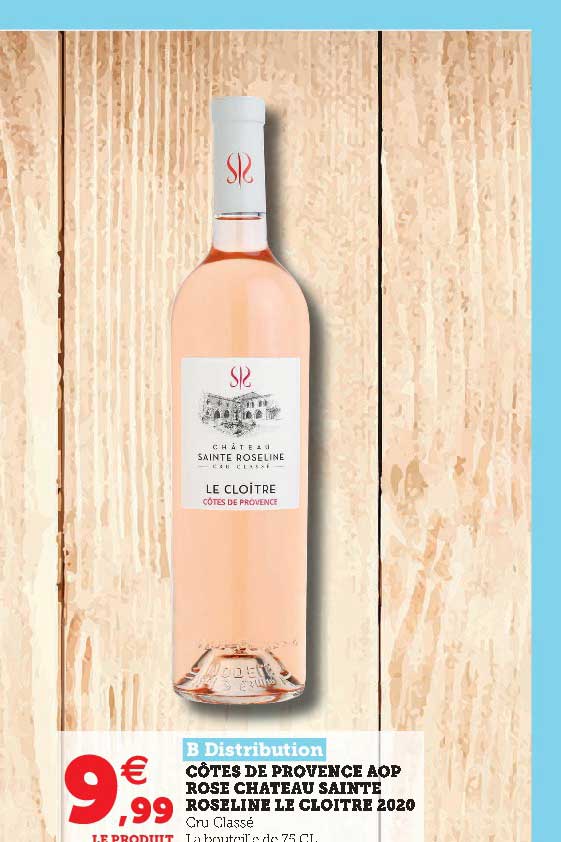 côtes de provence aop rose château sainte roseline le cloître 2020