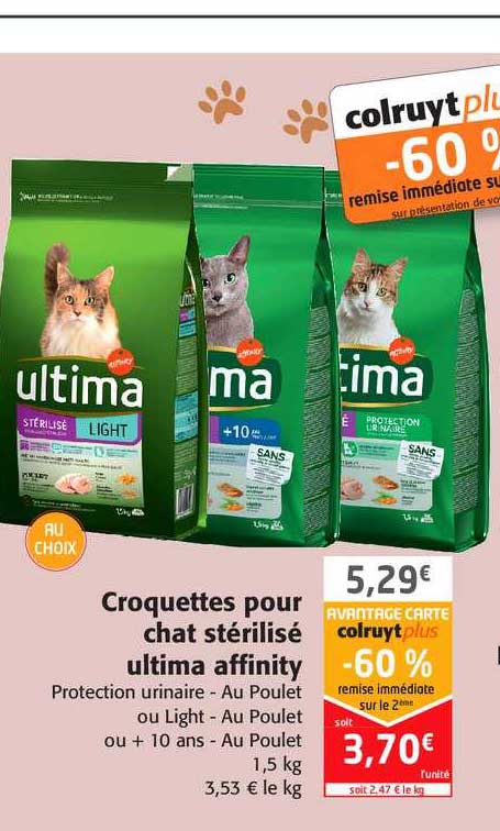 Croquettes Pour Chat Stérilisé Ultima Affinity