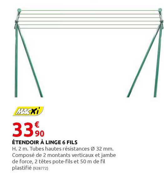 étendoir à Linge 6 Fils Macxi