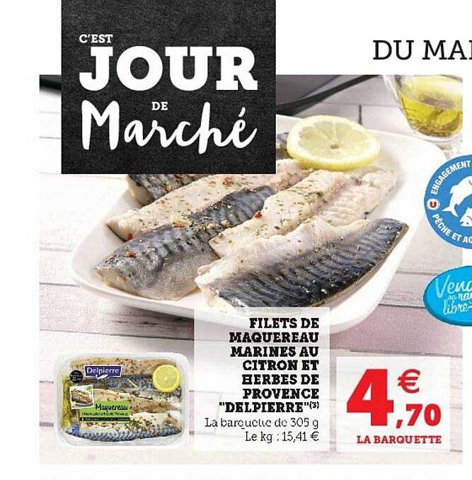 Filets De Maquereau Marinés Au Citron Et Herbes De Provence "delpierre"