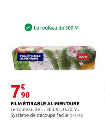 Film étirable Alimentaire