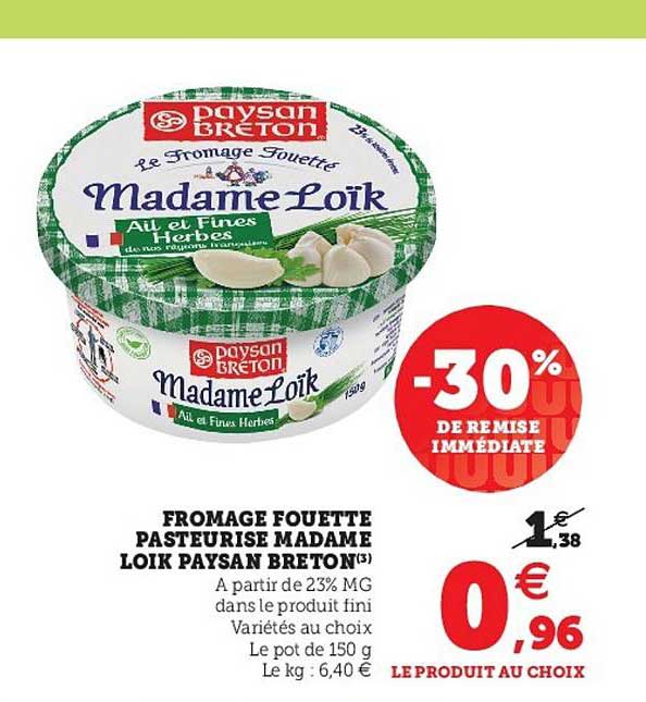 fromage fouetté pasteurisé madame loïk paysan breton