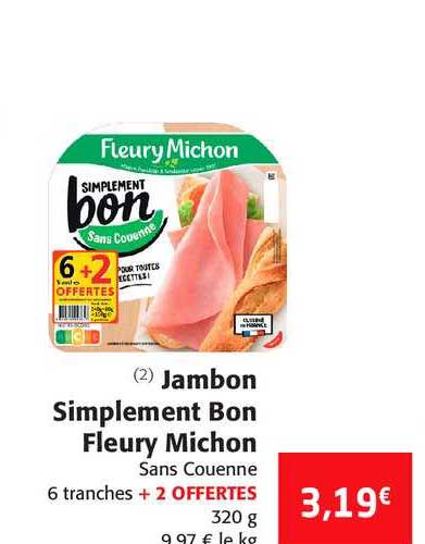 Jambon Simplement Bon Fleury Michon