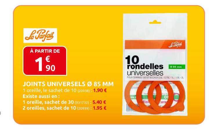 joints universels 85 mm le parfait