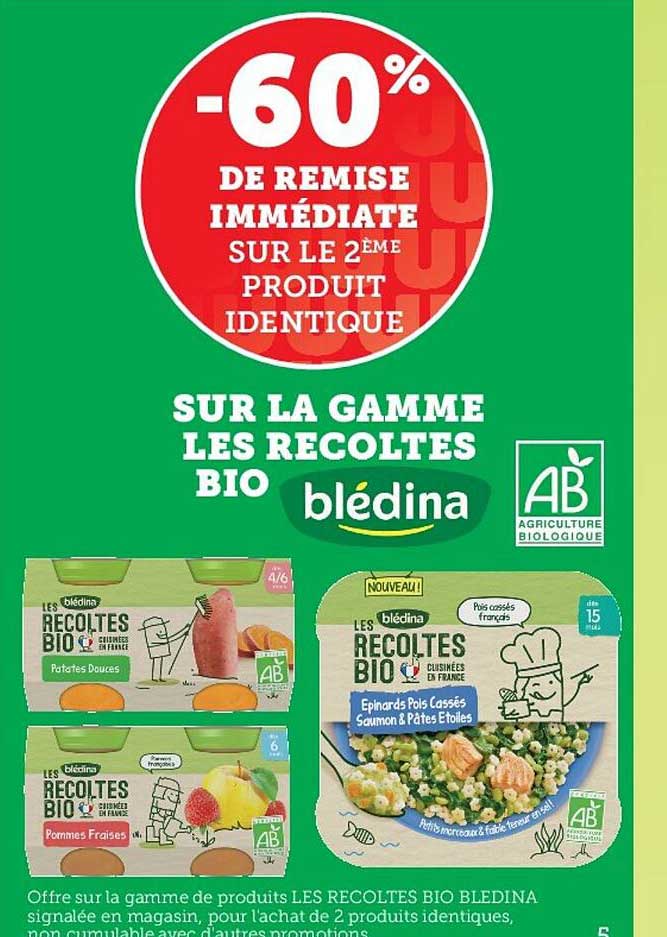 la gamme les récoltes bio blédina