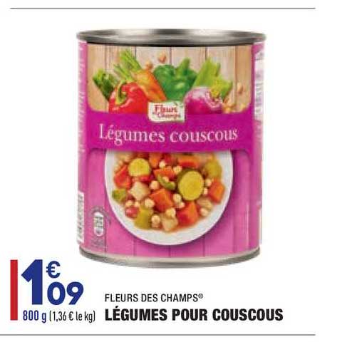 légumes pour couscous fleurs des champs