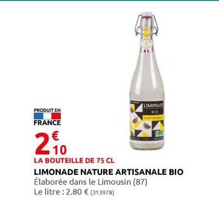 Limonade Nature Artisanale Bio