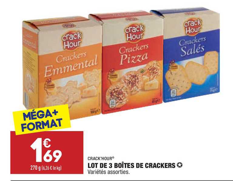 Lot De 3 Boîtes De Crackers Crack'hour