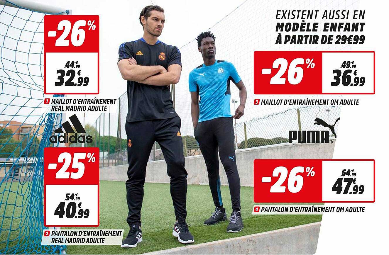 maillot d'entraînement real madrid adulte, pantalon d'entraînement real madrid adulte, maillot d'entraînement om adulte, pantalon d'entraînement om adulte