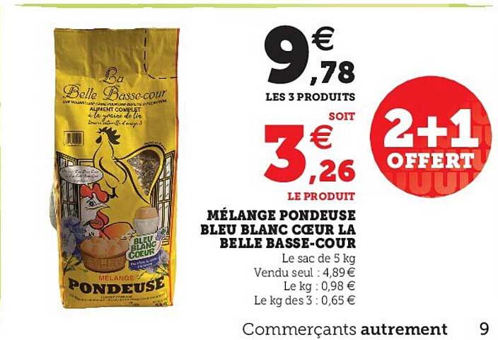 mélange pondeuse bleu blanc coeur la belle basse-cour