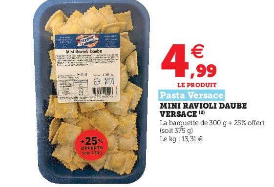 mini ravioli daube versace pasta versace