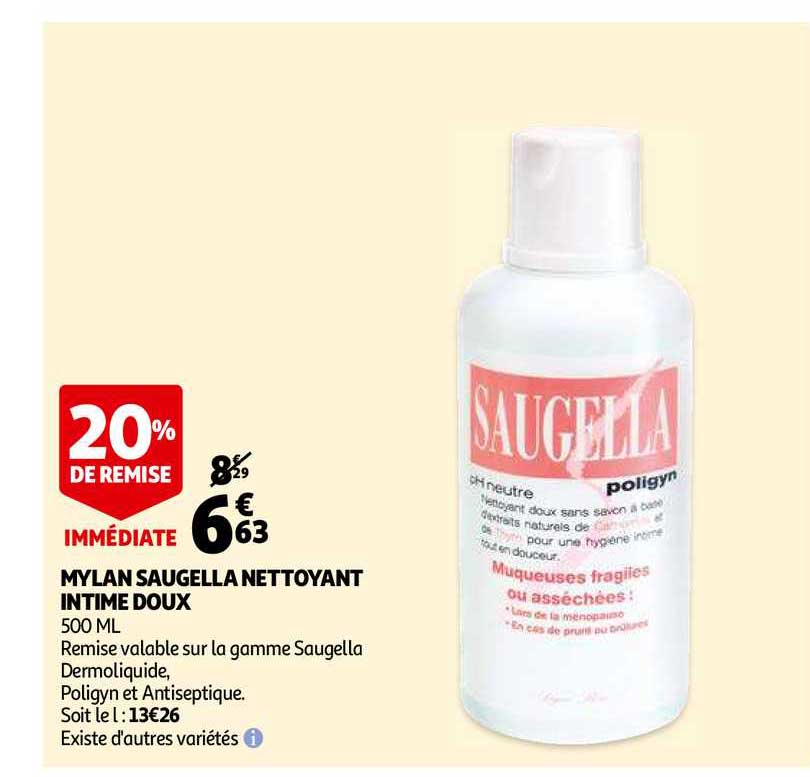 mylan saugella nettoyant intime doux