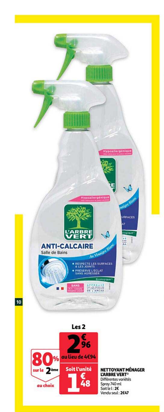 nettoyant ménager l'arbre vert