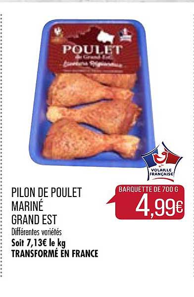 pilon de poulet mariné grand est