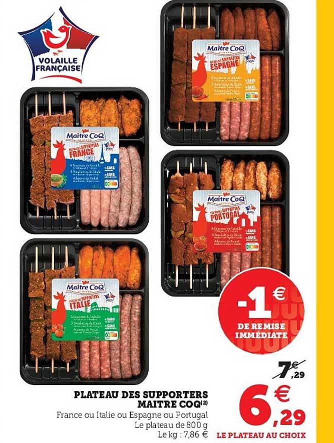 plateau des supporters maître coq