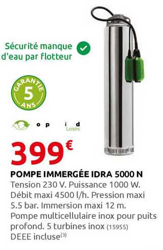 pompe immergée idra 5000 n