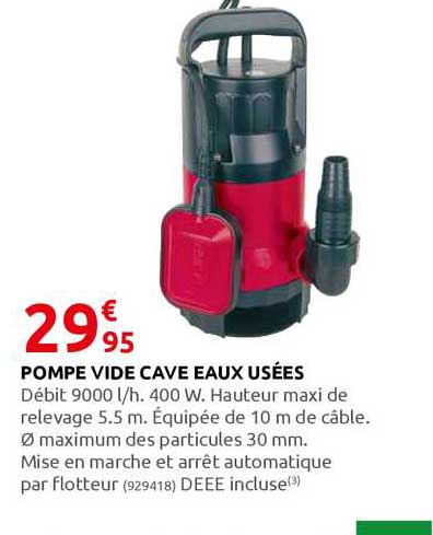 Pompe Vide Cave Eaux Usées