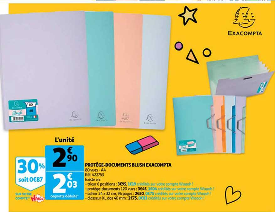 protège-documents blush exacompta