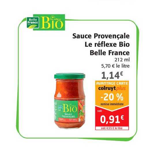 sauce provençale le réflexe bio belle france