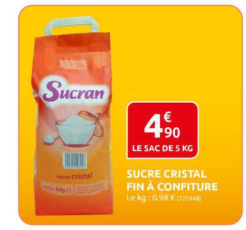 Sucre Cristal Fin à Confiture Sucran