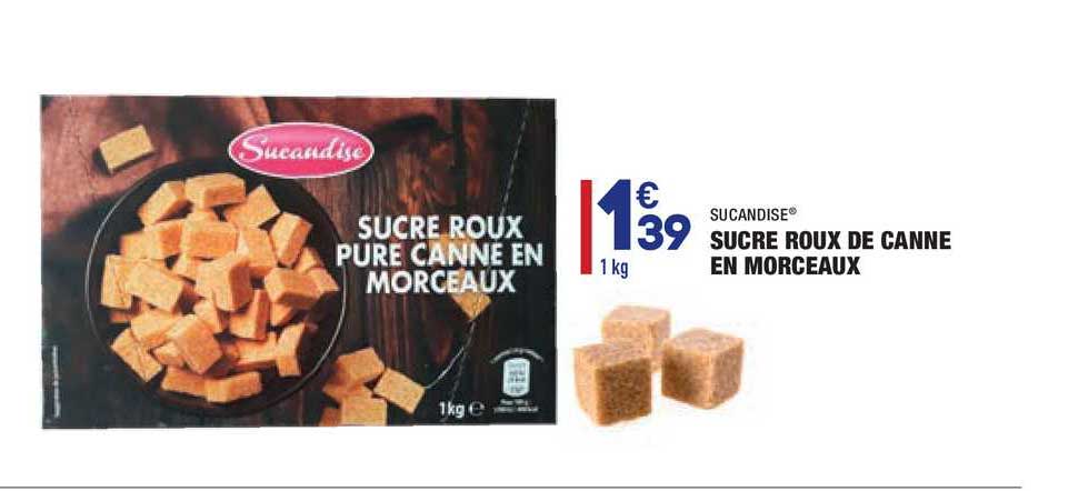 sucre roux de canne en morceaux sucandise