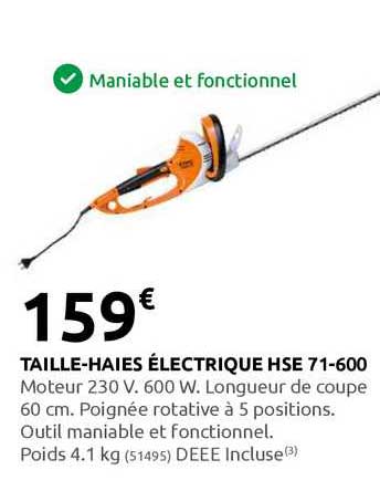 taille-haies électrique hse 71-600