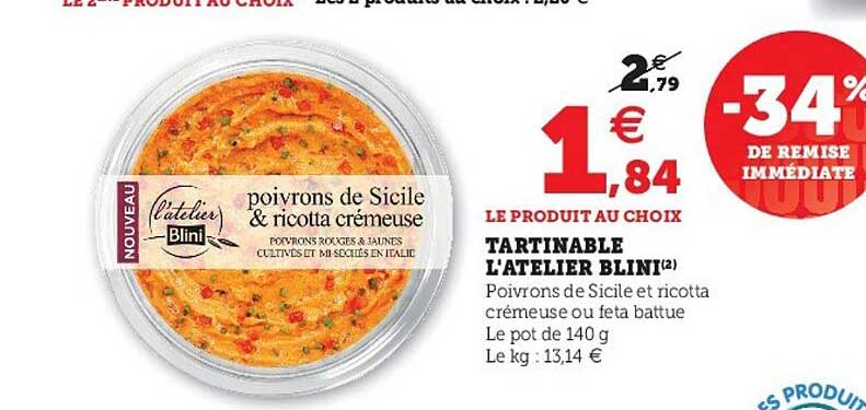 tartinable l'atelier blini