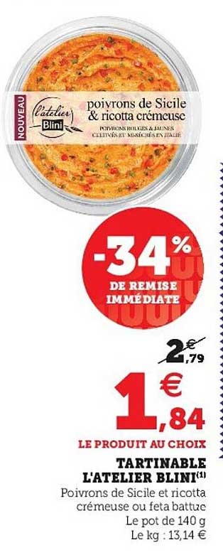 tartinable l'atelier blini